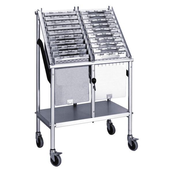 Omnimed 2 Tier Wheeled Chart Carrier File Cart 263820 - main